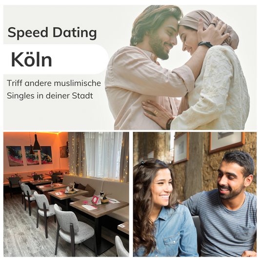 Muslimisches Speed Dating Köln – 12.11.2025 | Für Multikulturelle Singles ( +45 Jahre)